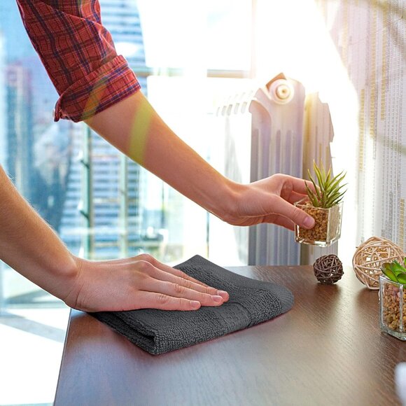 12 Pack Premium Wash Cloths Set, 12 by 12 Inches, 100% Cotton Ring Spun, Highly - Picture 5 of 9